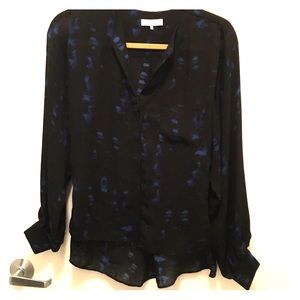Parker blouse in navy with blue print worn once!