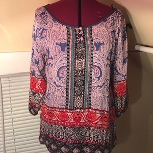 Colorful Peasant Blouse