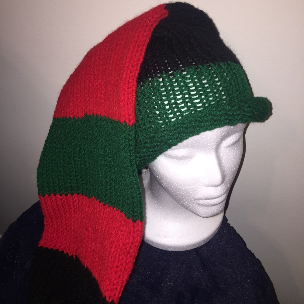 Multi color slouchy knitted cap