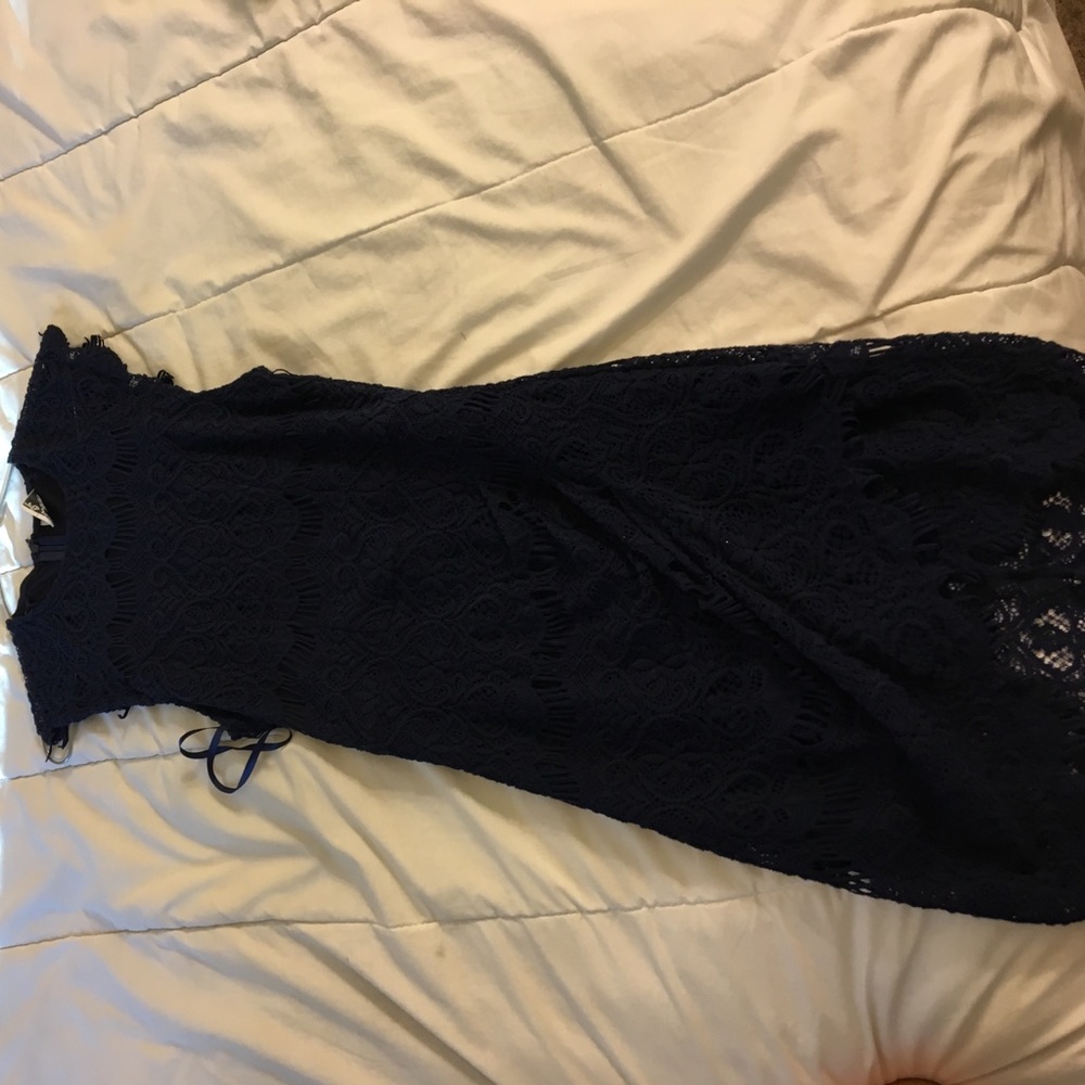 Navy lace dress