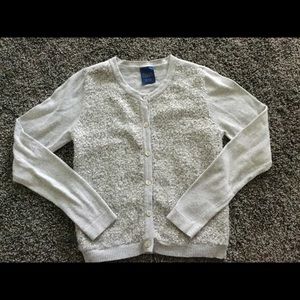 Girls Falls Creek LG Gray cardigan sparkly accents