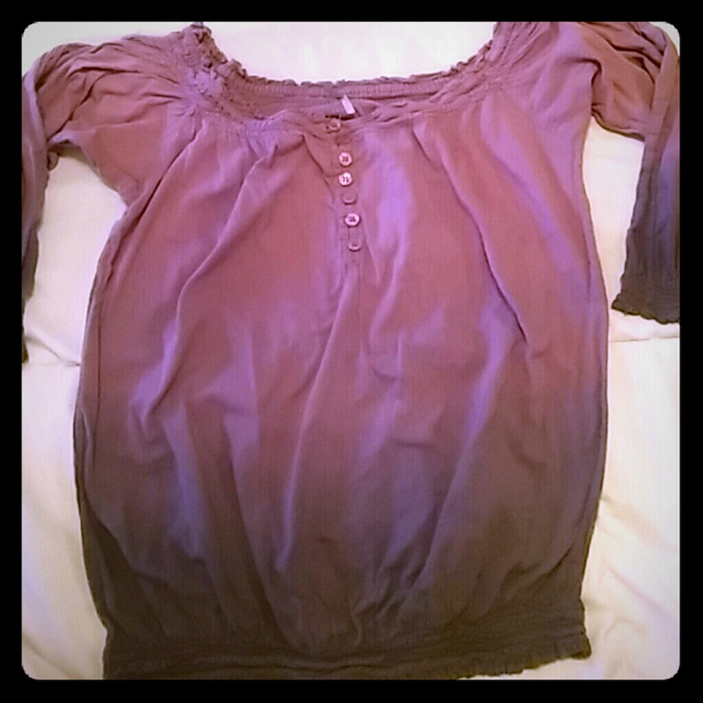 Purple Ombre 3/4 sleeve top