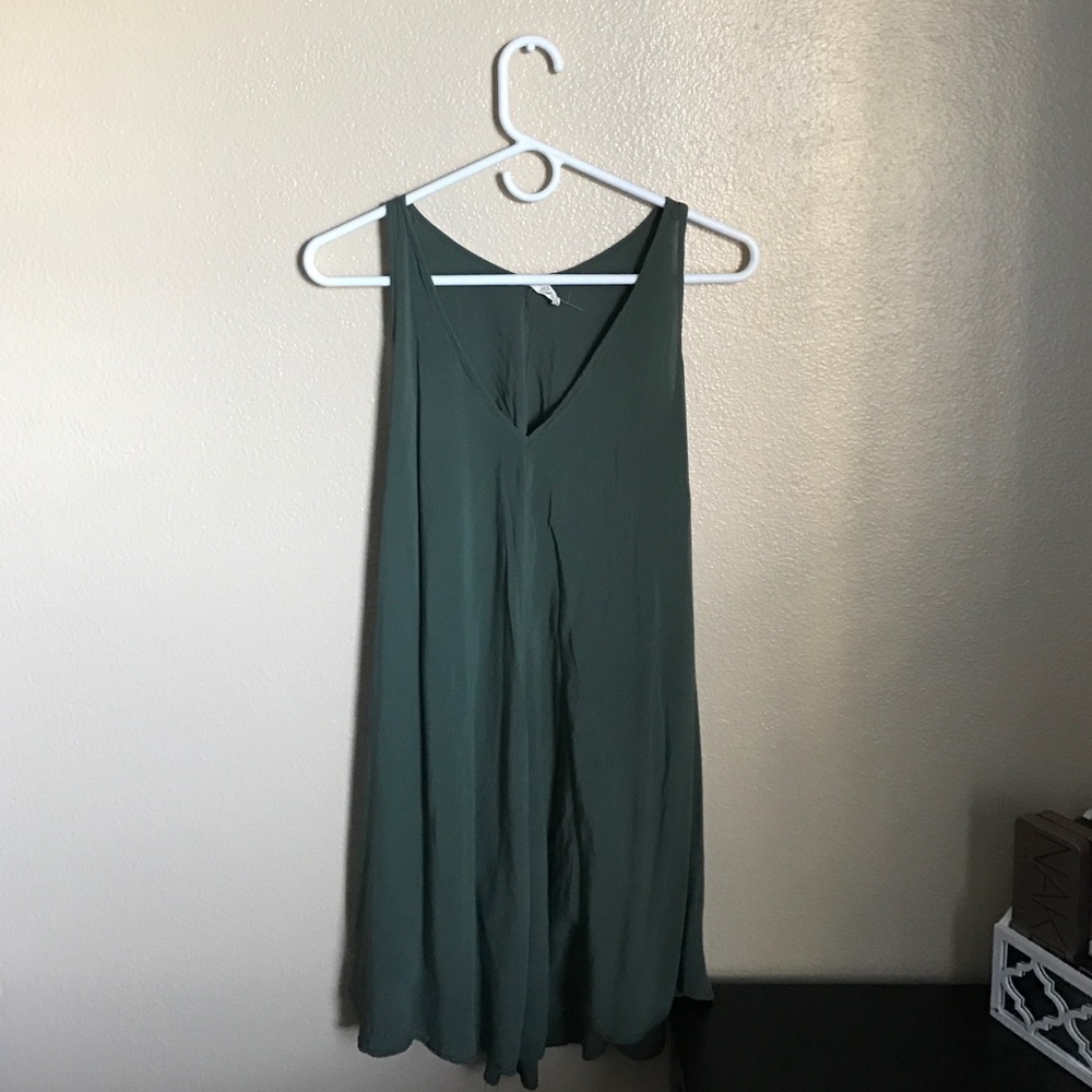 Olive green swim cover up semi sheer