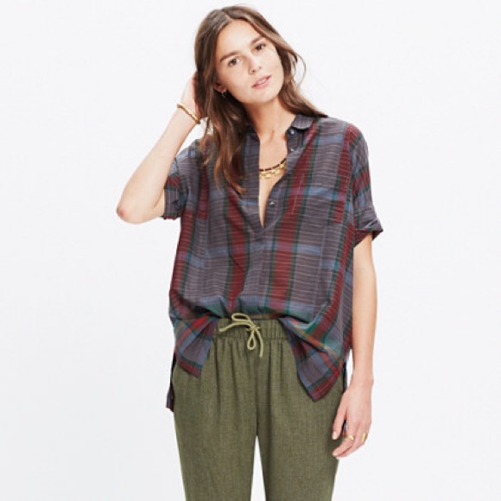 Madewell academie shirt in plaid