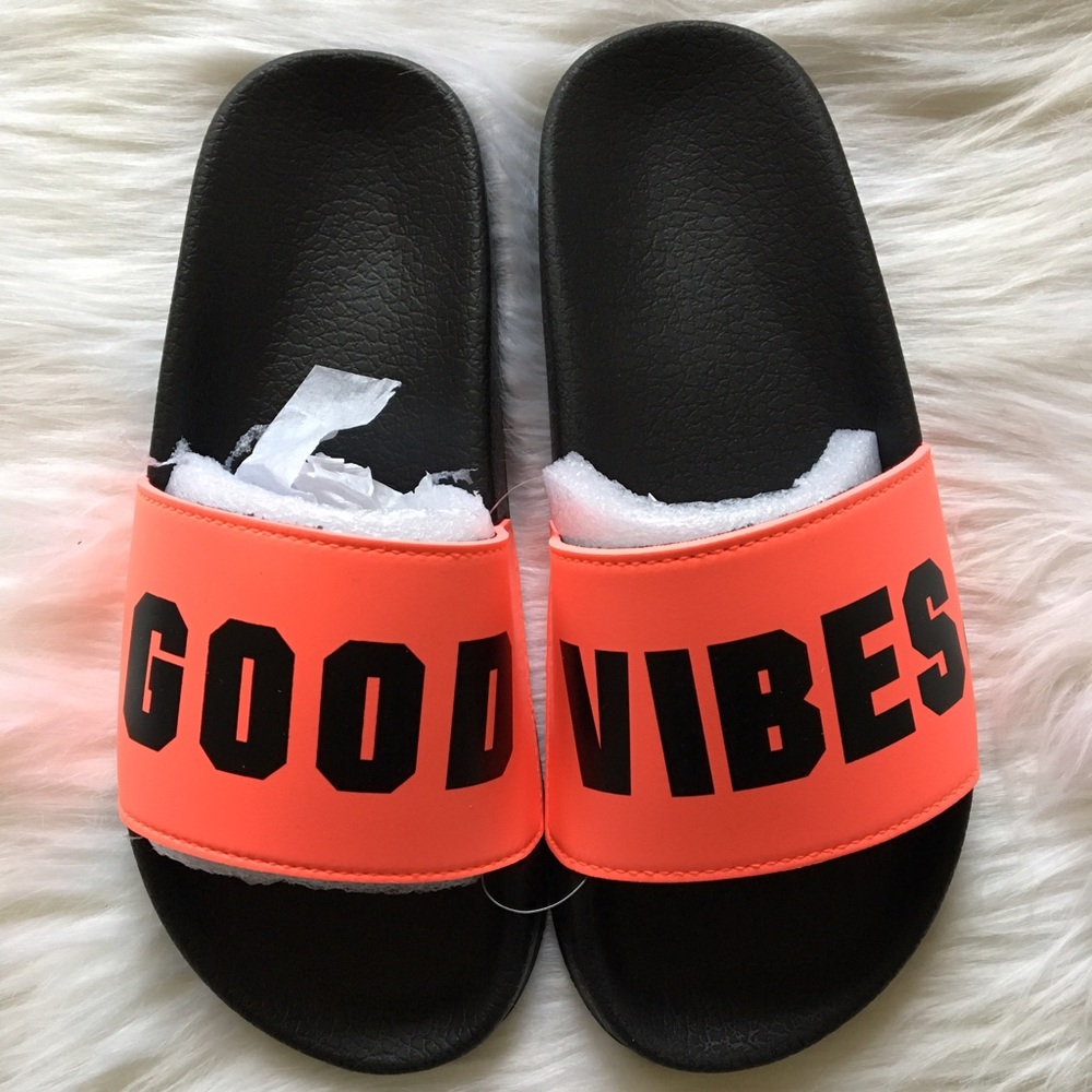 VS Pink "Good Vibes" Sandals