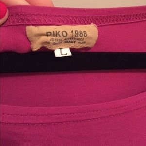 🌷3/4 SLEEVE PIKO TOP