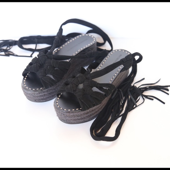 Sigerson Morrison Cosie espadrille wedge lace up - Picture 4 of 8