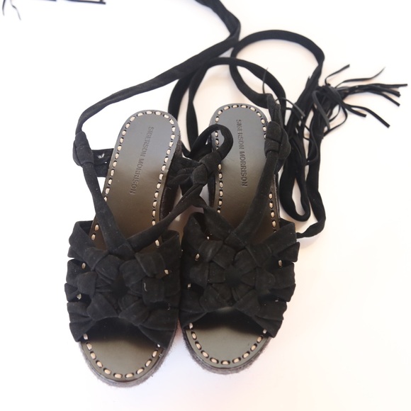 Sigerson Morrison Cosie espadrille wedge lace up - Picture 6 of 8