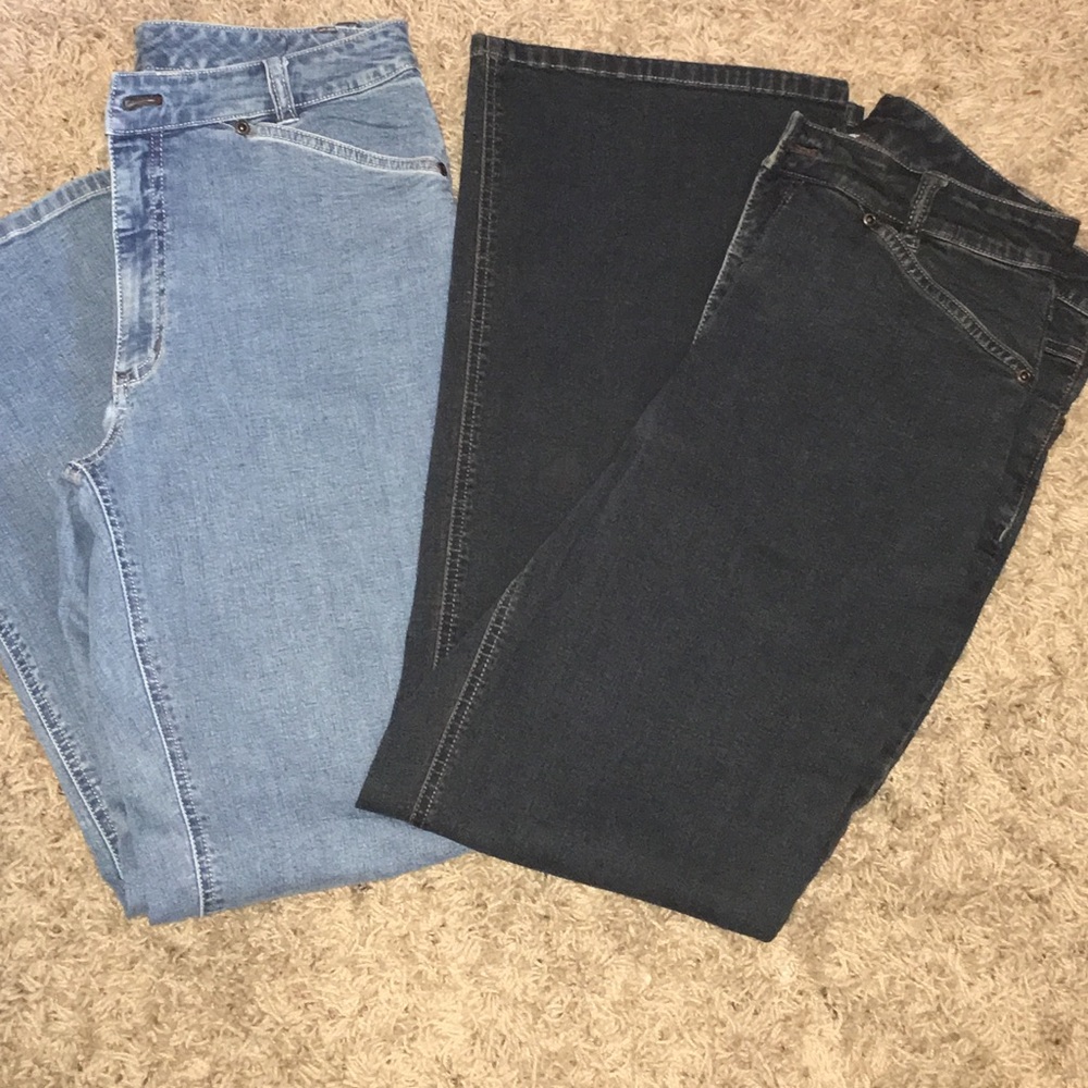 2 pairs of Out  of the Blue (J. Jill Denim) jeans.