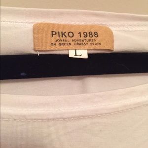 🍀3/4 Sleeve Piko Top - Off White