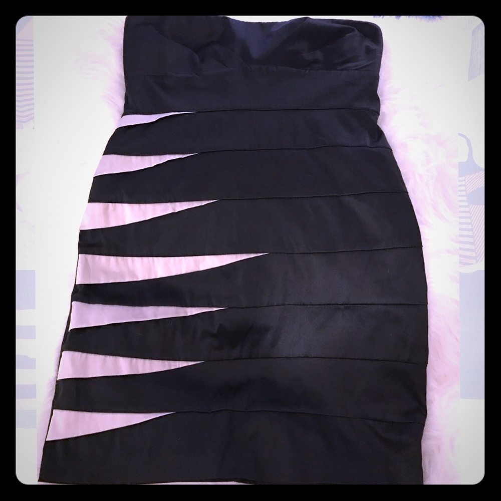 Classic Black and Champaign Cocktail Dress