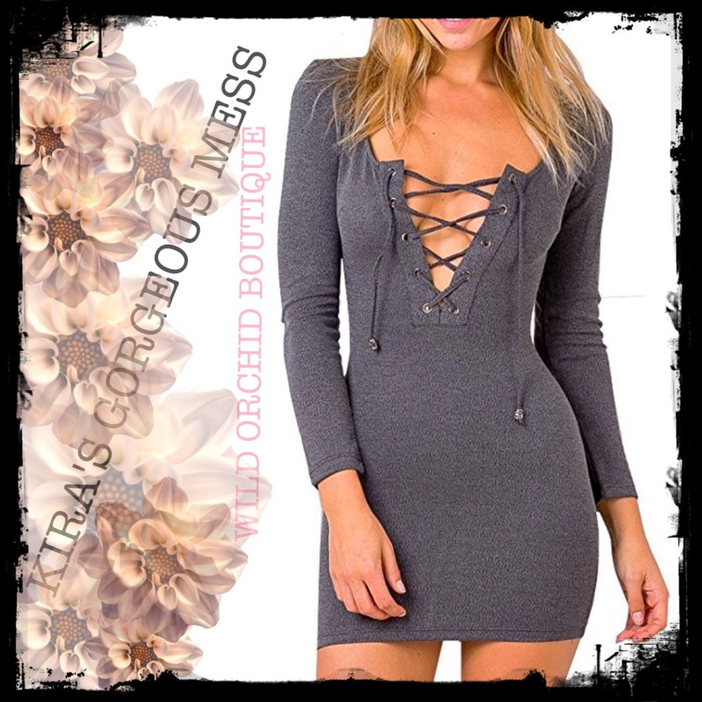 ✨BNWT SHORT AND SEXY GRAY PENCIL DRESS✨