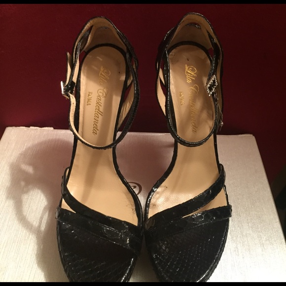Lila Castellaneta Black Sandals - Picture 2 of 6