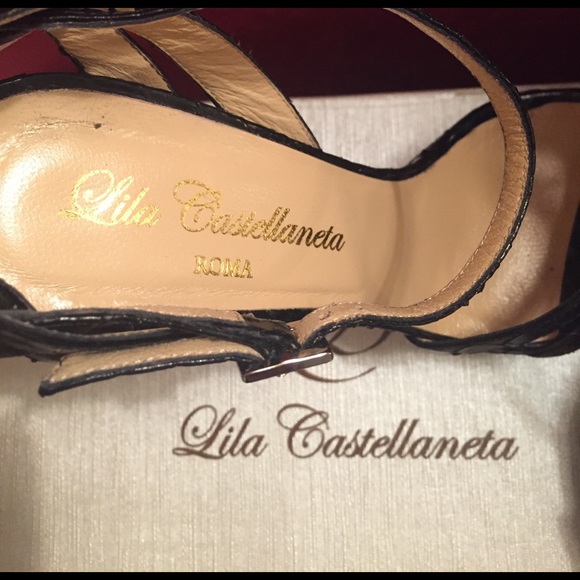Lila Castellaneta Black Sandals - Picture 4 of 6