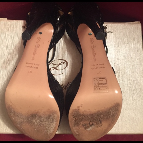 Lila Castellaneta Black Sandals - Picture 5 of 6