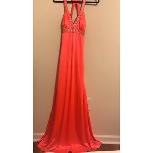Coral prom dress