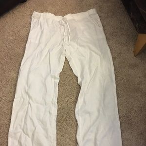 White Linen Pants