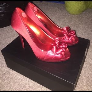 Red Nina heels only worn once