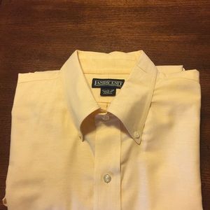 Men Yellow Shirt 17.5 34 Regular