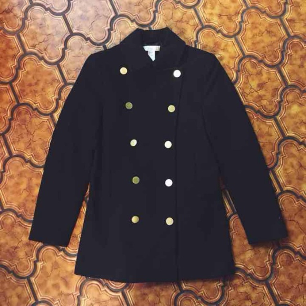 H&m black pea coat