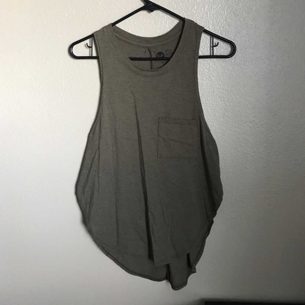Roxy olive pocket tank