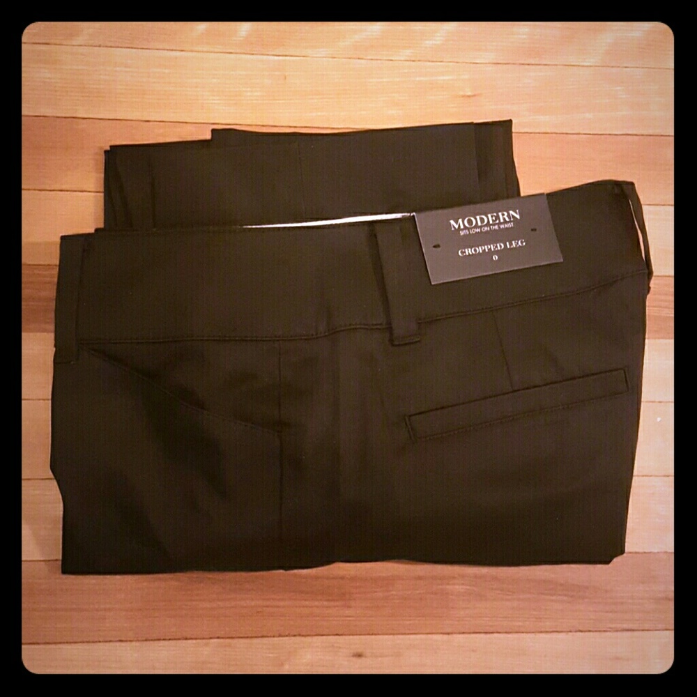 Cropped black dress pants