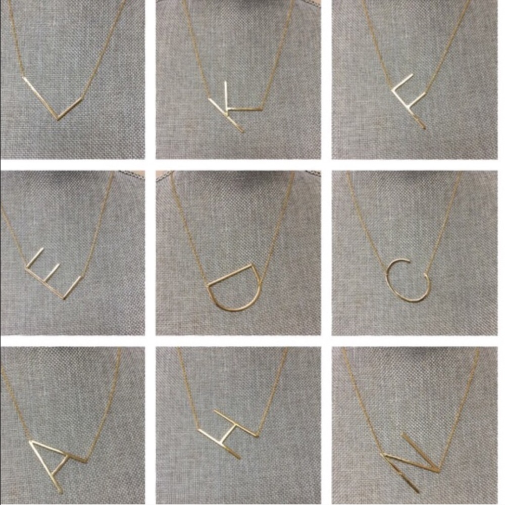 QualityLARGE,1 3/4โ,Sideways Initial Necklaces,NWT - Picture 3 of 3