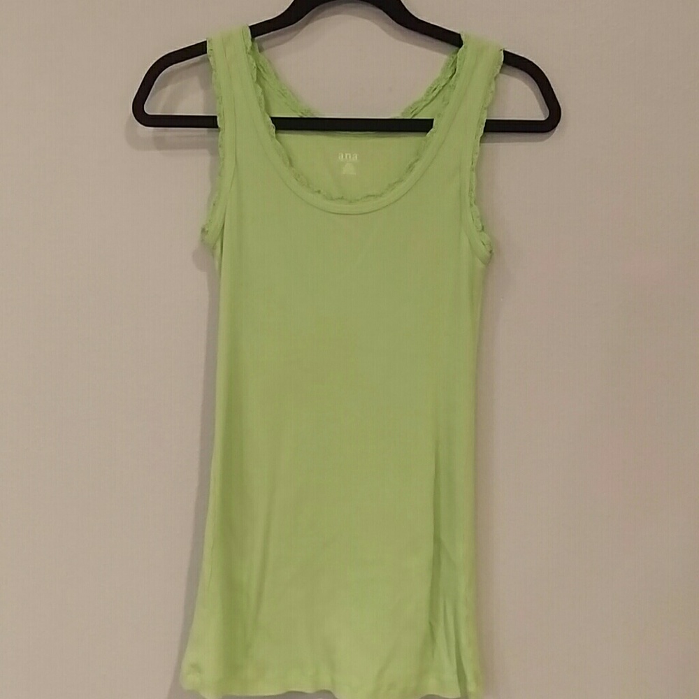Lime ribbed tank top