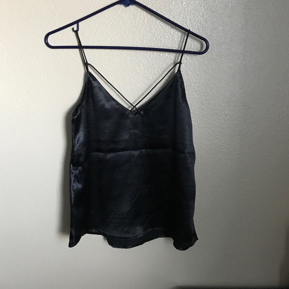 Satin strappy camisole in black never worn