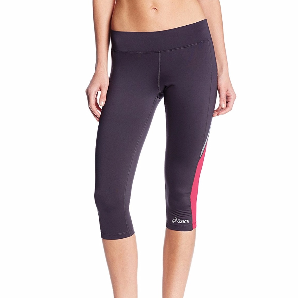 New Asics performance run 18 in capris steel grey