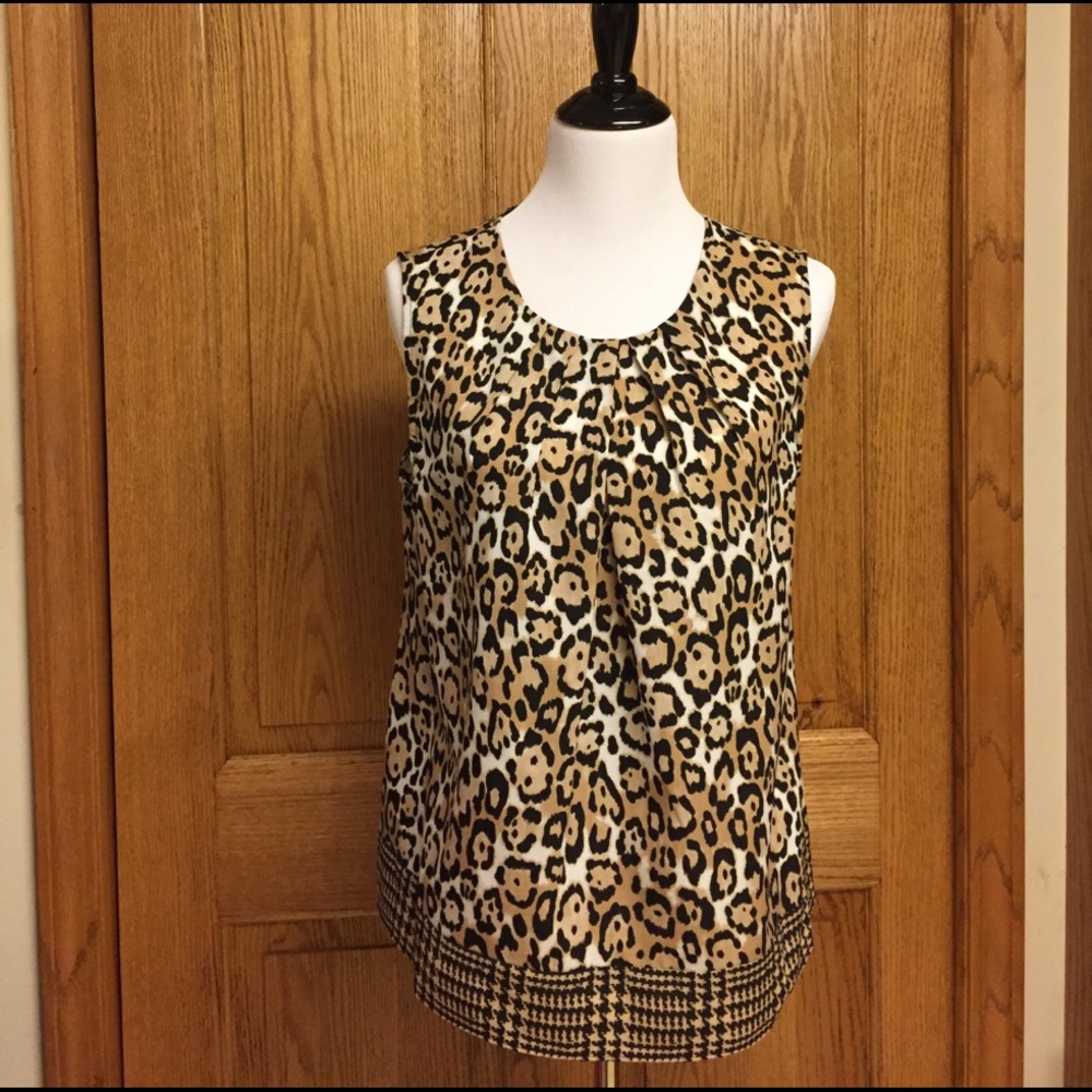 Jones NY leopard print shirt
