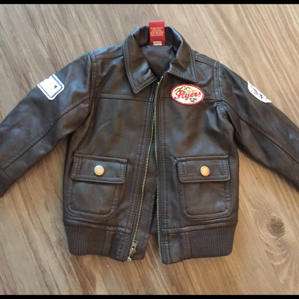 Brown leather jacket