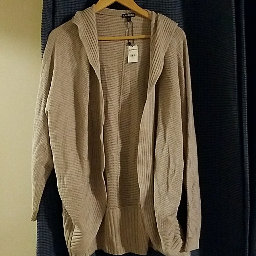 NWT hooded Express cardigan/coverup