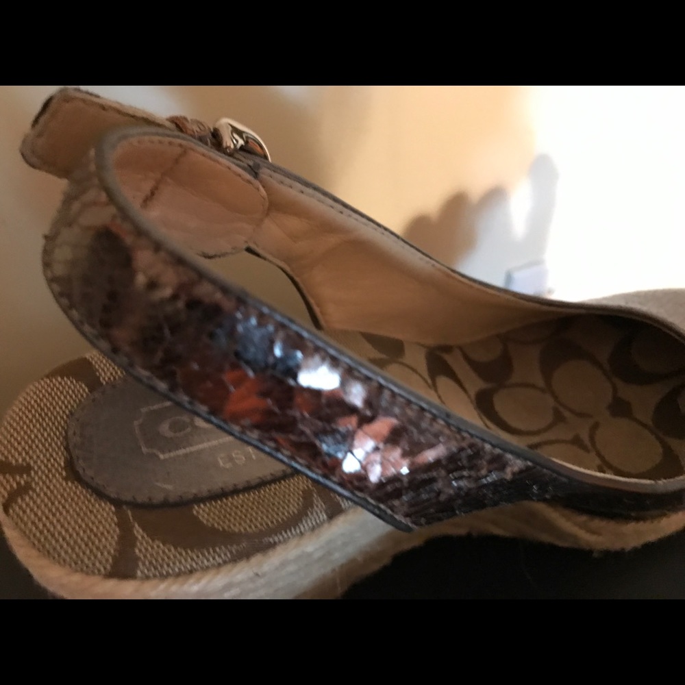Coach metallic Slingback wedge - Picture 5 of 8