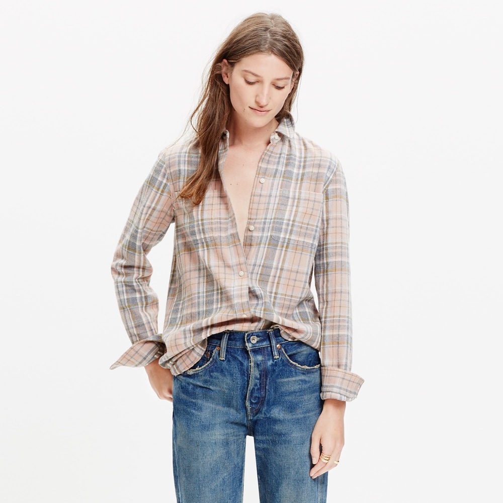 Madewell plaid flannel