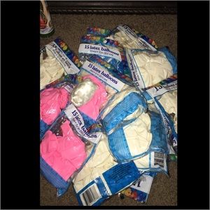 Pink and White balloons