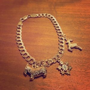 925 Sterling silver charm bracelet made in Italy