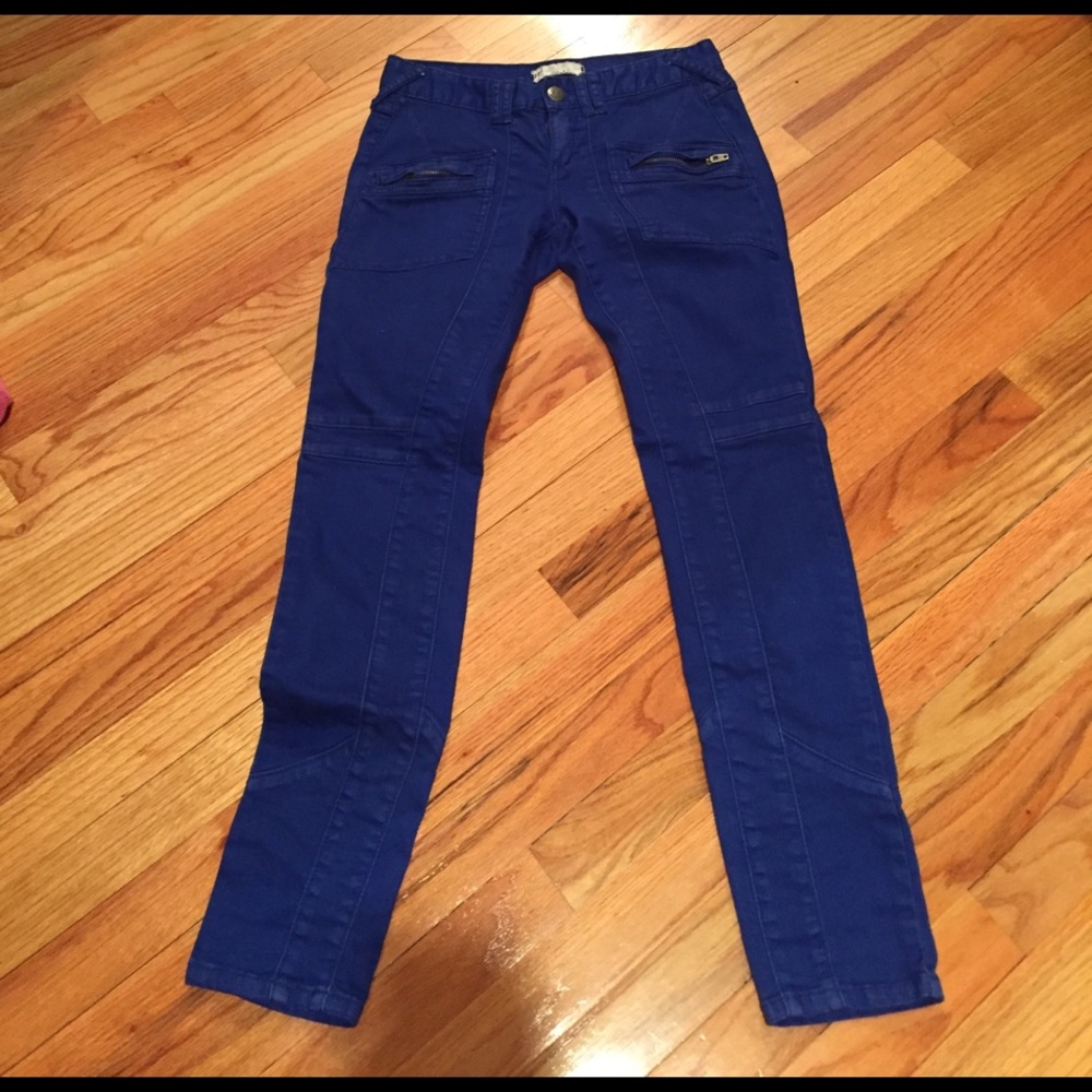 Bright blue denim