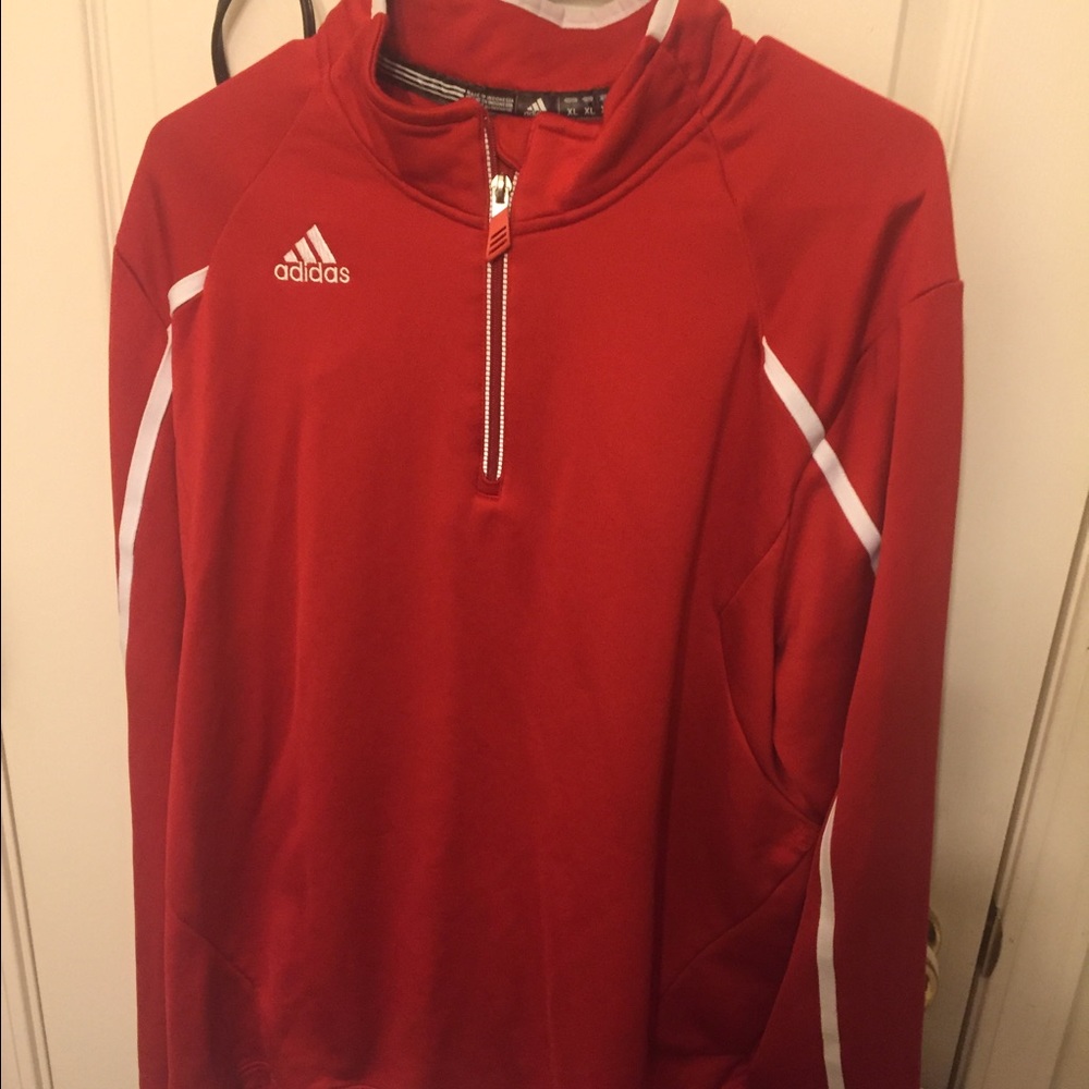 Men's Adidas climalite pullover size xl red
