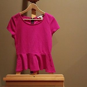 Forever 21 magenta peplum top