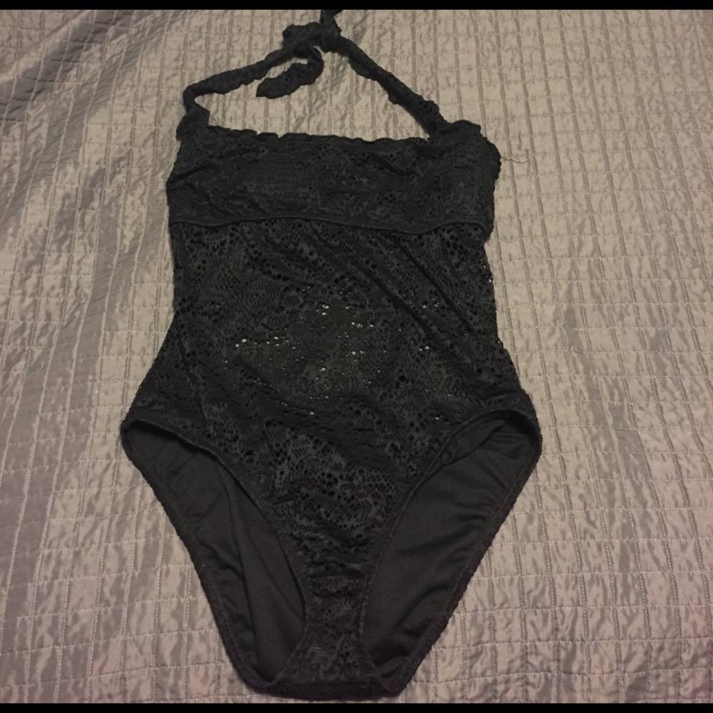 Black one piece swimsuit