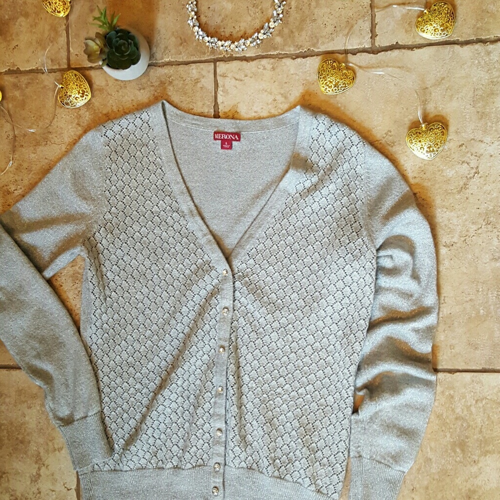 Sparkle grey cardigan