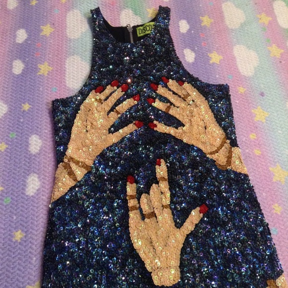 discount universe Dresses - DISCOUNT UNIVERSE HANDS SEQUIN DRESS SZ L discount universe Dresses - DISCOUNT UNIVERSE HANDS SEQUIN DRESS SZ L
