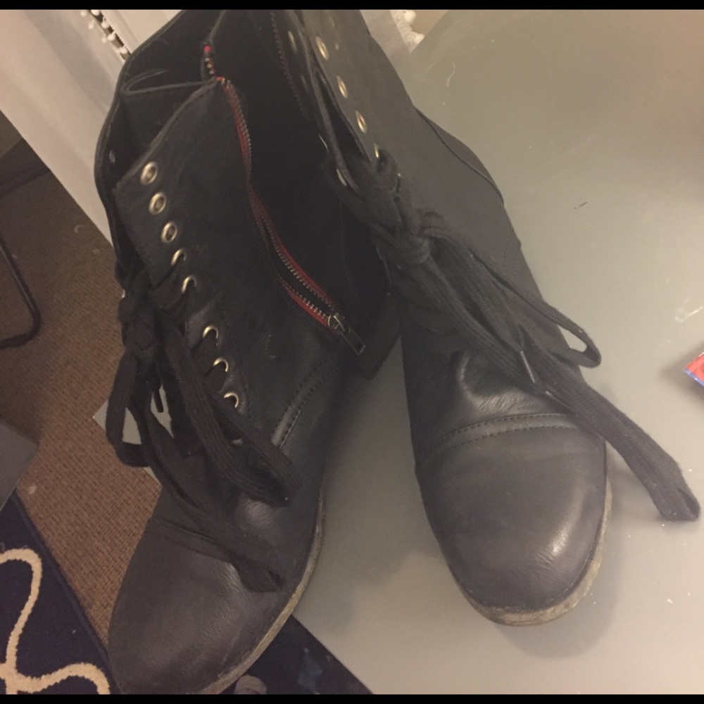 Women's MIA black combat boots