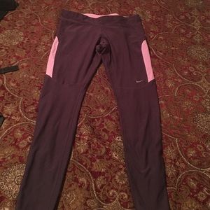 Purple Nike running tights