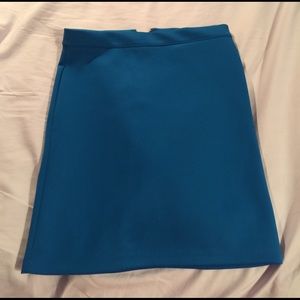 Blue pencil skirt