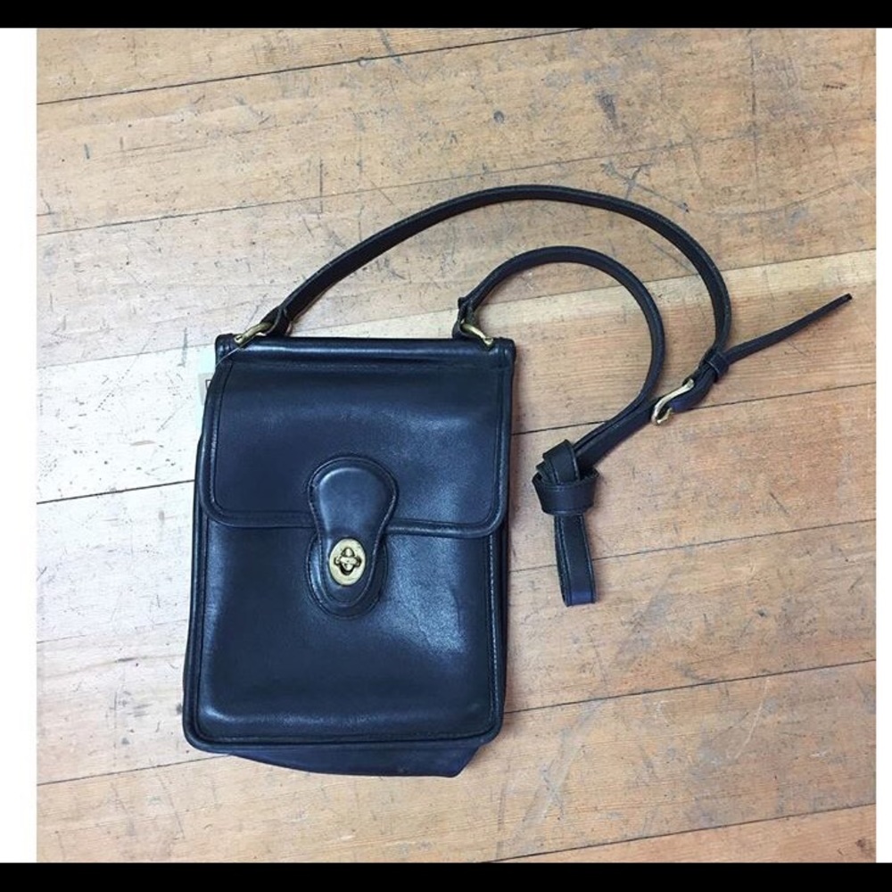 Vintage Coach Black Leather Murphy Bag