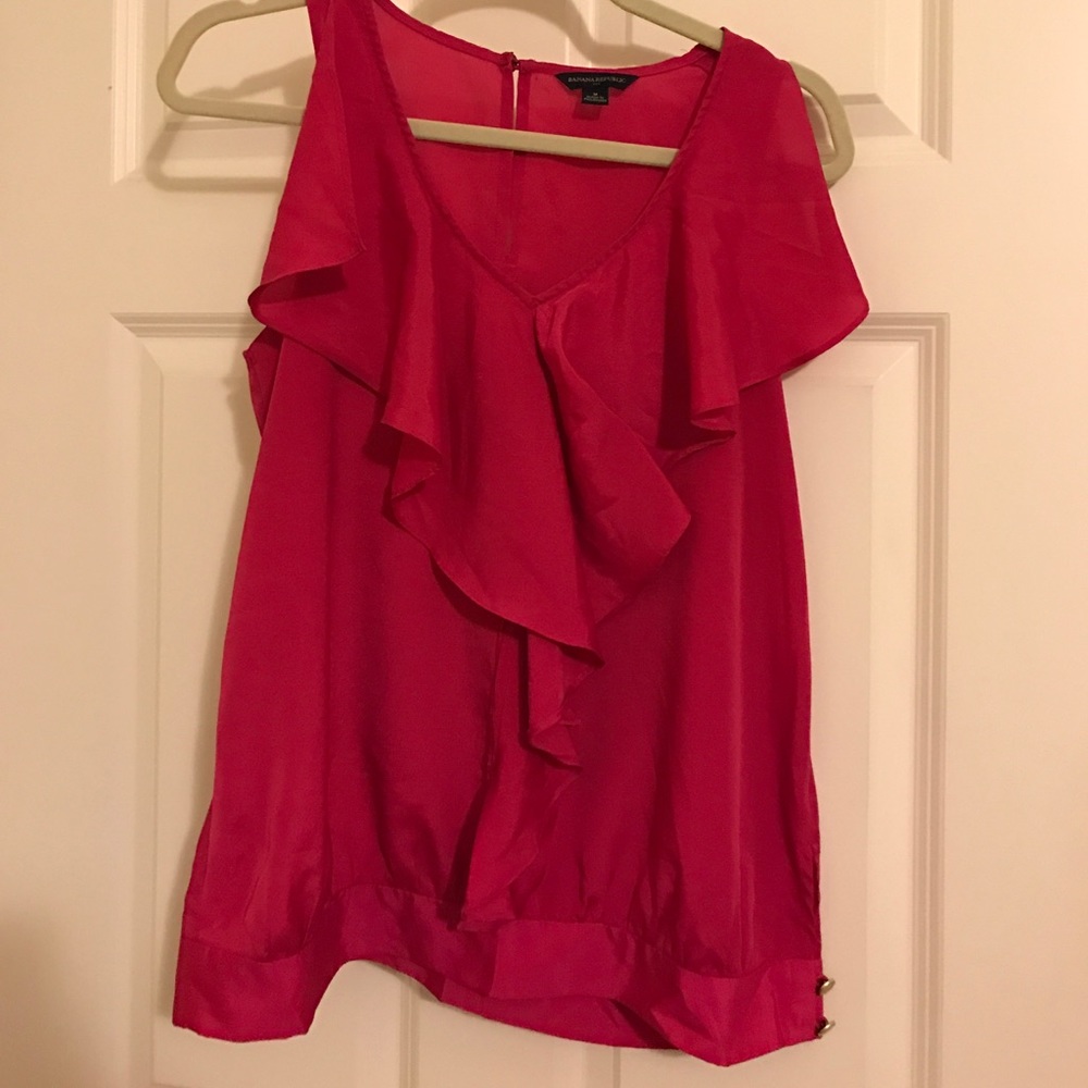 Hot Pink Tank with Ruffles