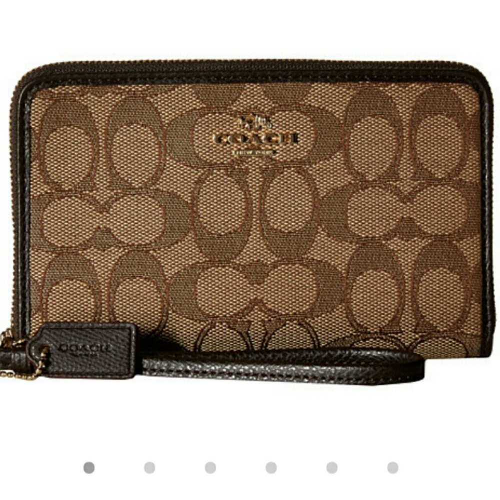 Authentic Signature Coach Wristlet
