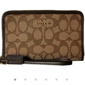 Authentic Signature Coach Wristlet